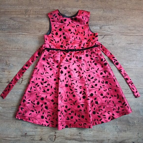 George Other - George Red & Black Floral Formal Dress Size 5T
